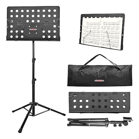 5 Core Sheet Music Stand Professional Folding Adjustable Portable Orchestra Music Sheet Stands With Carrying Bag Heavy Duty Super Sturdy MUS FLD HD